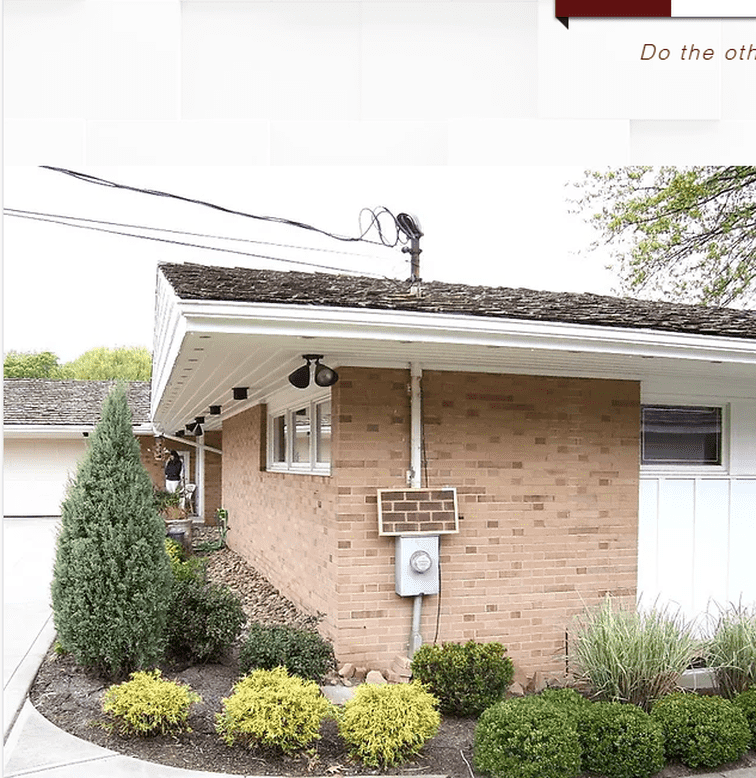Before — original brick color